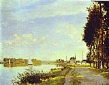 Claude Monet The Riverside Path at Argenteuil painting